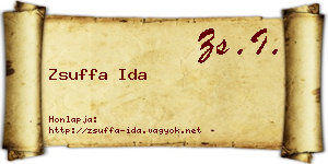 Zsuffa Ida névjegykártya