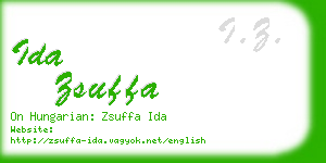 ida zsuffa business card